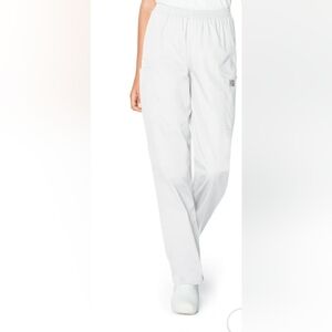 2 for $15 - 4 Pair Scrub Zone Women's White Straight Leg 3 Pocket Pants Size M